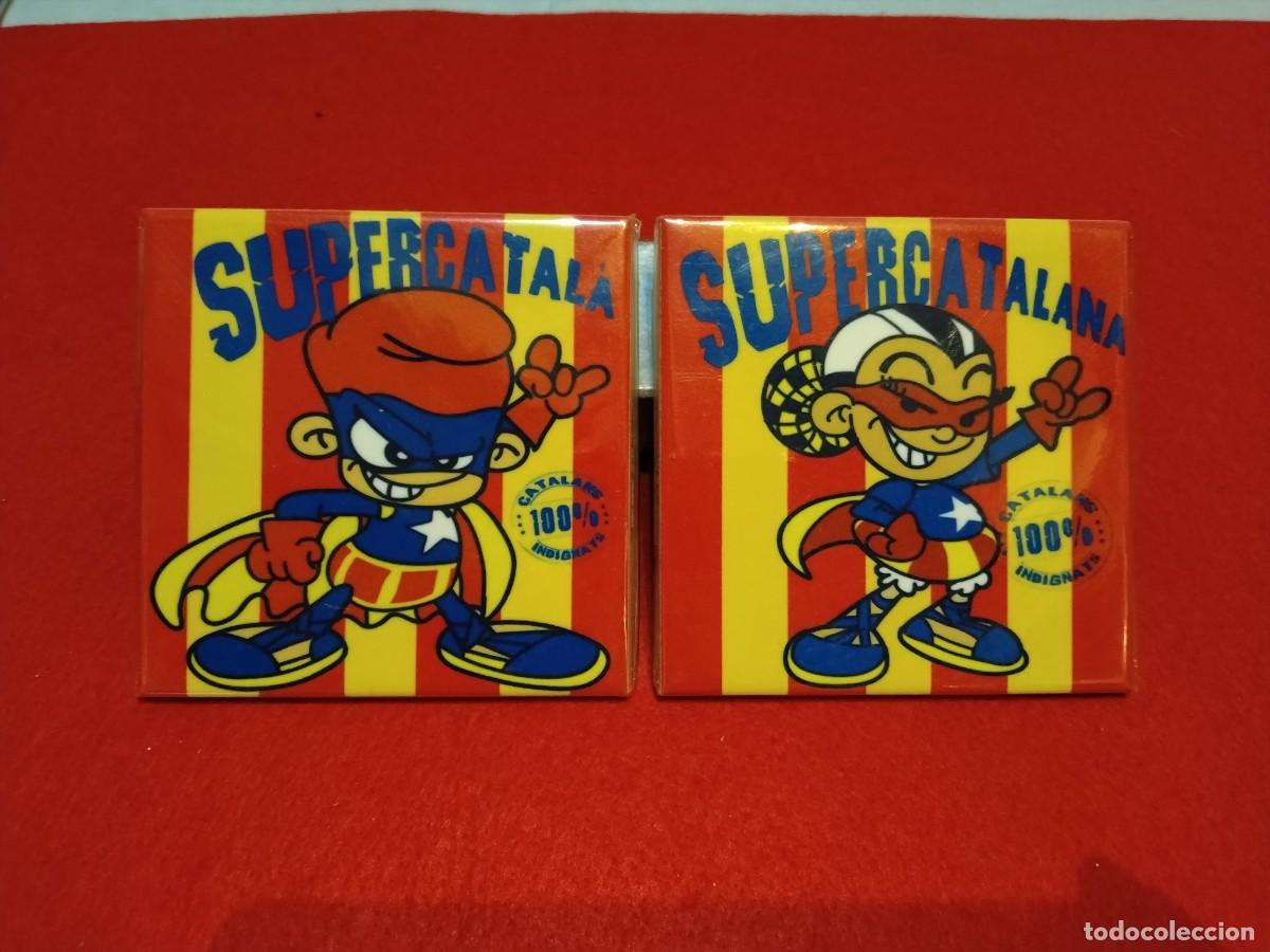 Oggetti Antichi: 2 BALDOSAS EN CERAMICA 10 x 10 cm (SUPER CATAL&Agrave; Y CATAL&Agrave;NA)