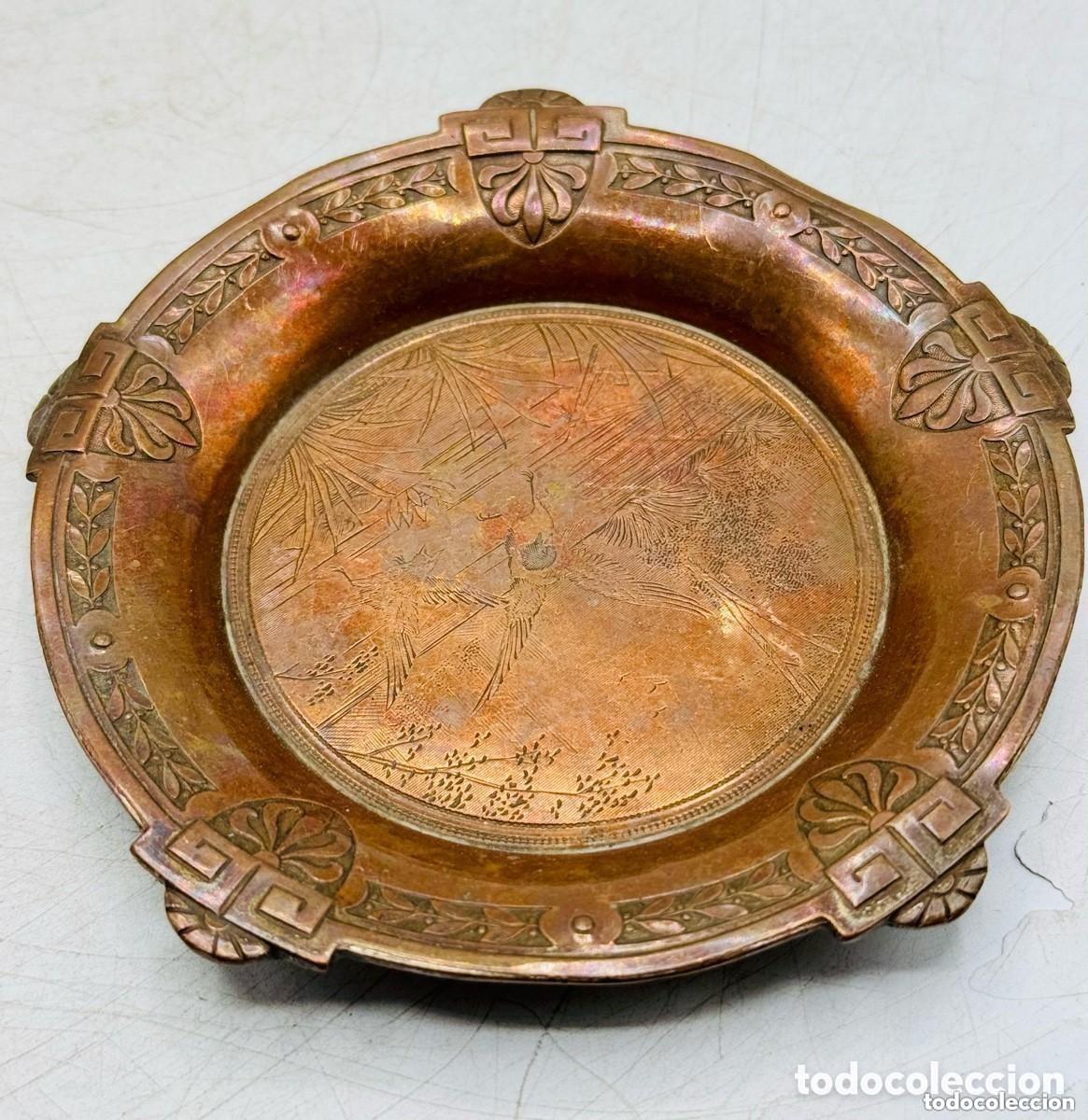 Antiguidades: ANTIGUO CENTRO DE MESA DE COBRE