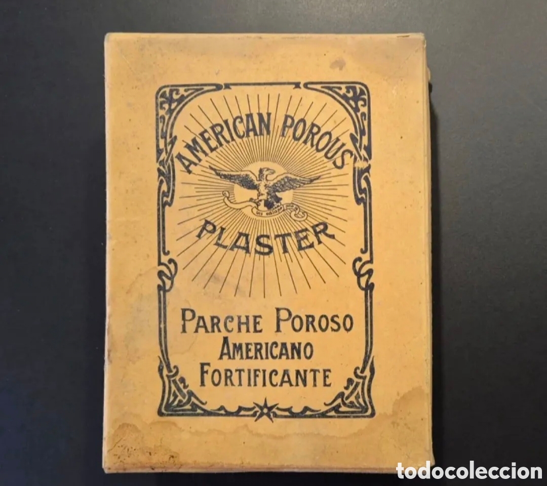 Antiguidades: American Porous Plaster antigua caja parches porosos americanos