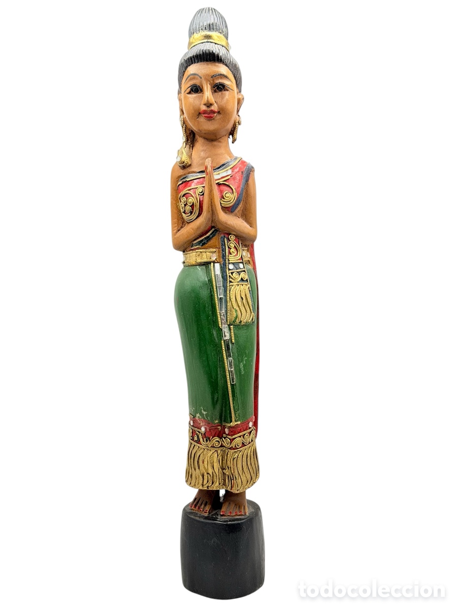 Antiguidades: Antigua Talla de Madera Policromada