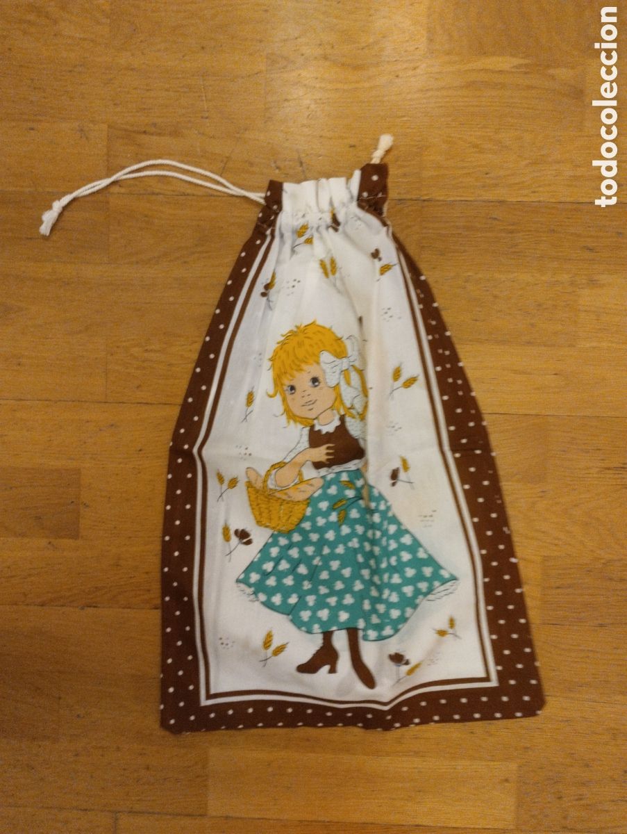 Antiquit&eacute;s: Bolsa de tela antigua para el pan