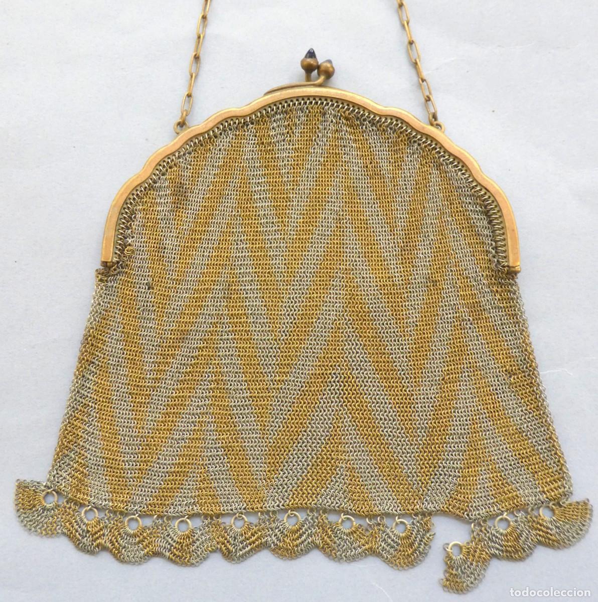Antig&uuml;edades: ANTIGUO BOLSO ART DECO DE MALLA MET&Aacute;LICA. PPII.S.XX