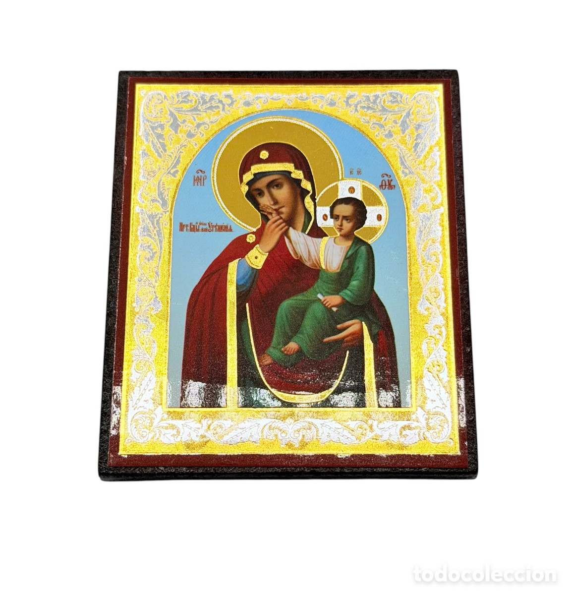 Antiques: Icono Iluminado de La Virgen