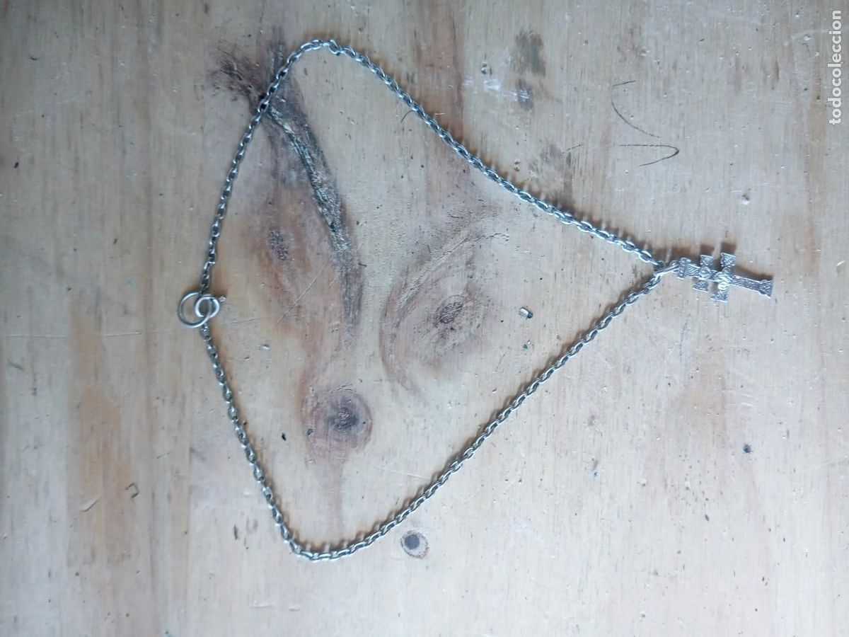 Antig&uuml;edades: BONITA CRUZ DE CARAVACA Y CADENA. DE PLATA 925