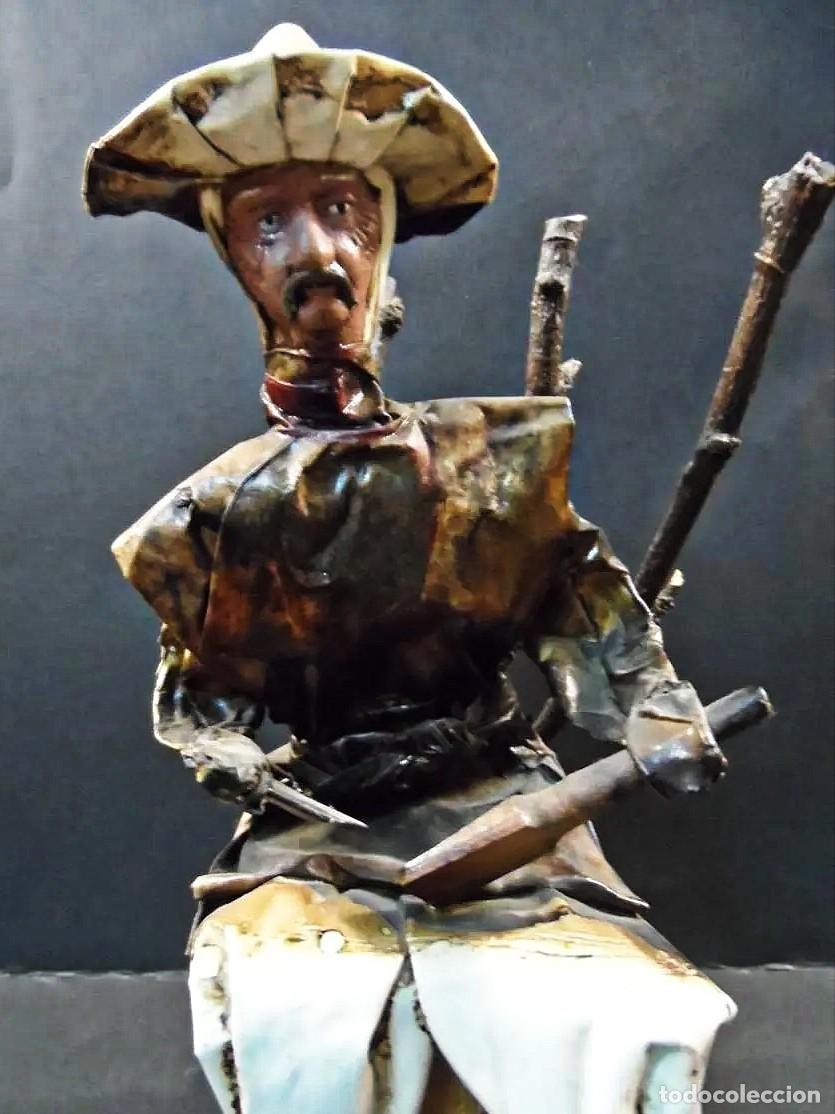 Antiguidades: FIGURA DE CAMPESINO EN MADERA Y PAPEL MACHE. MED. 26 X 10 CMS. ANTIGUO