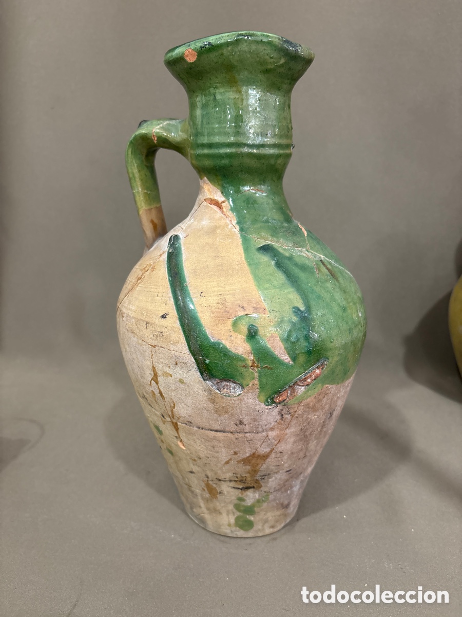 Antig&uuml;edades: Antigua alcuza,jarra de aceite*alicantina*ver fotos,siglo XIX,30cm