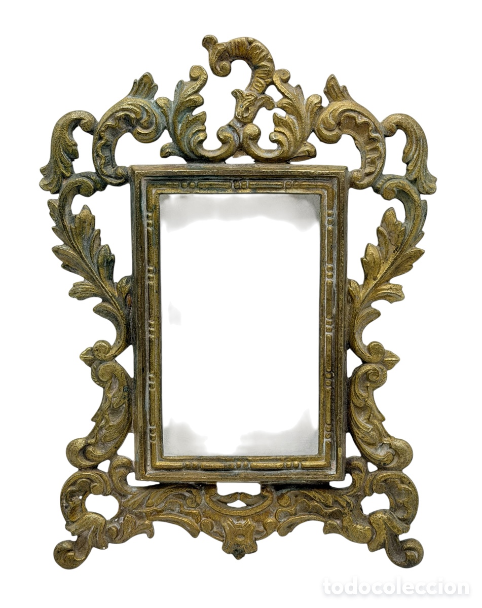 Antiquit&eacute;s: Antigua Marco de Bronce Dorado Luis XV