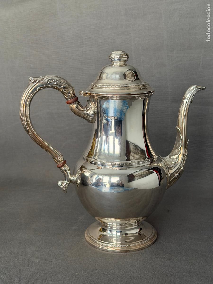 Antig&uuml;edades: Cafetera inglesa en plata de ley 925 , sterling Adie Brothers 1962 , Birmingham
