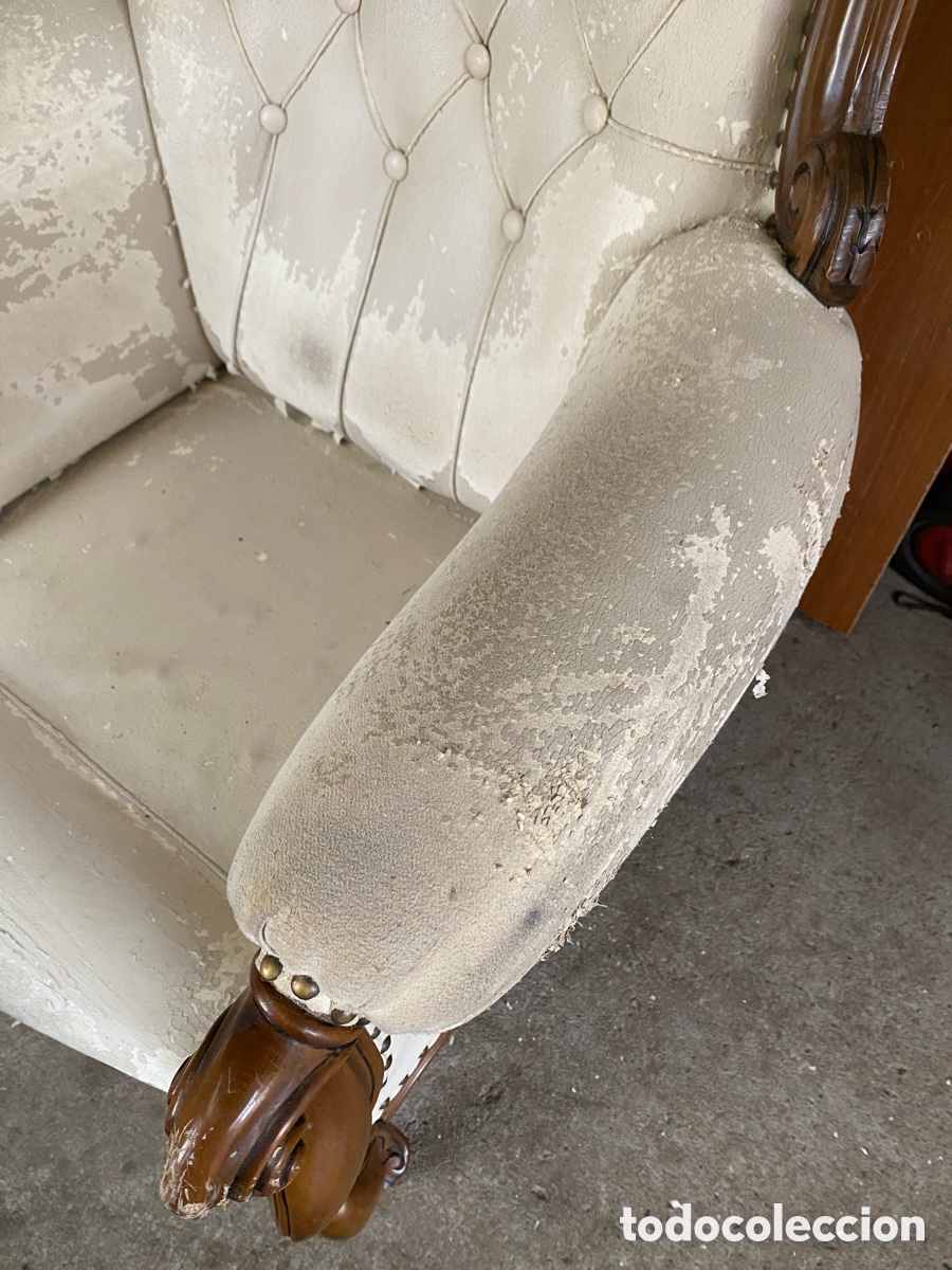 Antig&uuml;edades: Sill&oacute;n cl&aacute;sico, estilo Luis XV. - Foto 2