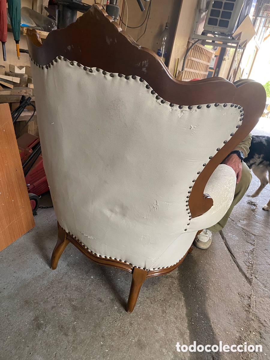 Antig&uuml;edades: Sill&oacute;n cl&aacute;sico, estilo Luis XV. - Foto 6
