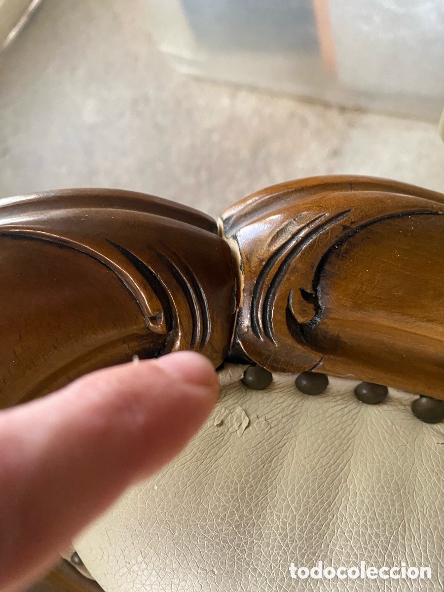 Antig&uuml;edades: Sill&oacute;n cl&aacute;sico, estilo Luis XV. - Foto 10