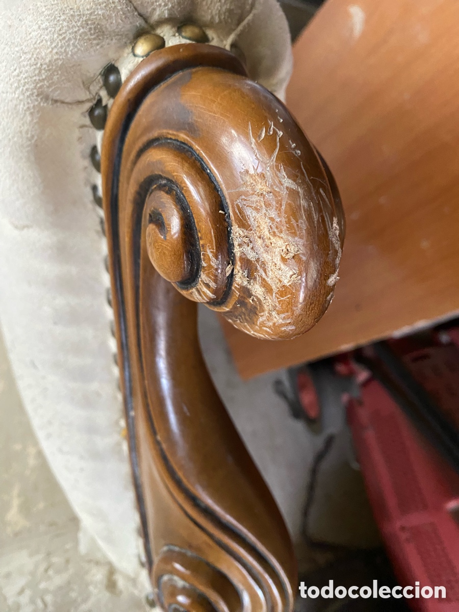 Antig&uuml;edades: Sill&oacute;n cl&aacute;sico, estilo Luis XV. - Foto 11