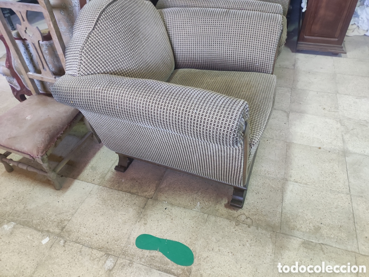 Antig&uuml;edades: Pareja de sillones estilo Imperio y sofa - Foto 2