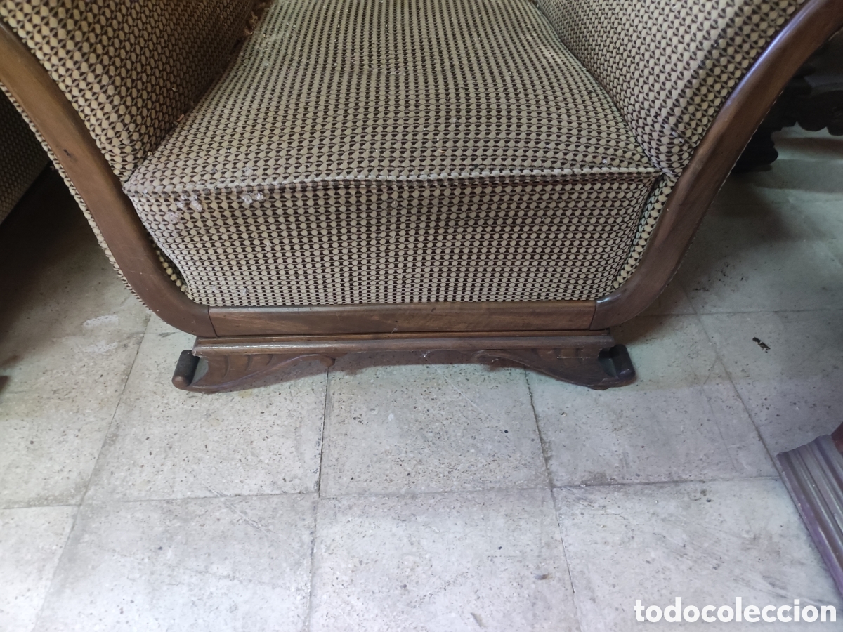 Antig&uuml;edades: Pareja de sillones estilo Imperio y sofa - Foto 3