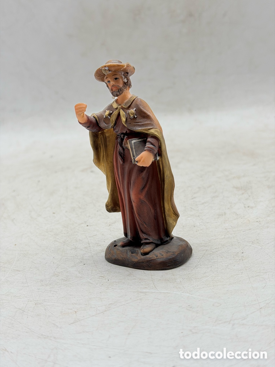 Antig&uuml;edades: Figura de Santo Policromada - Foto 5
