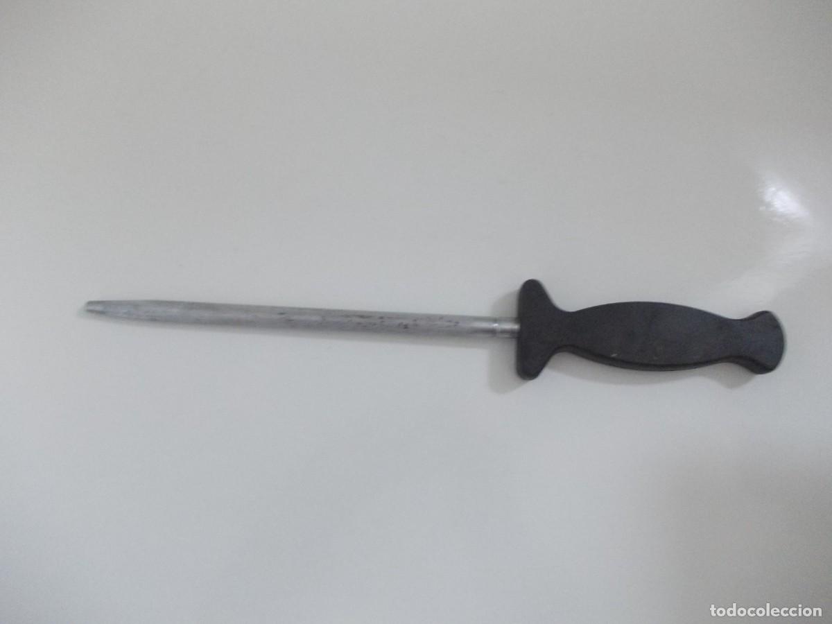 Antig&uuml;edades: Chaira acero afilador de cuchillos herramienta cocina vintage