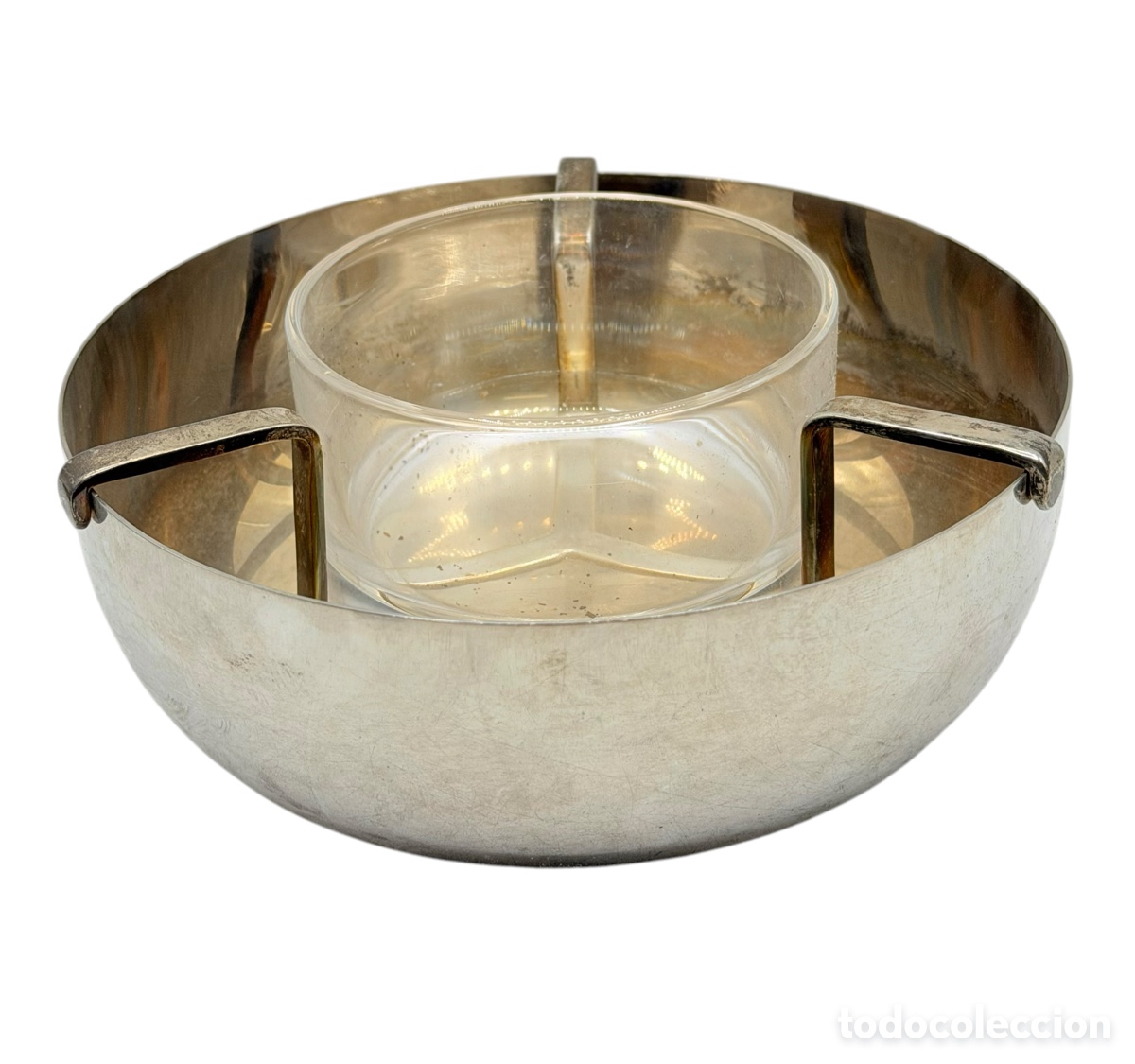 Antiques: Antiguo Calentador Plateado