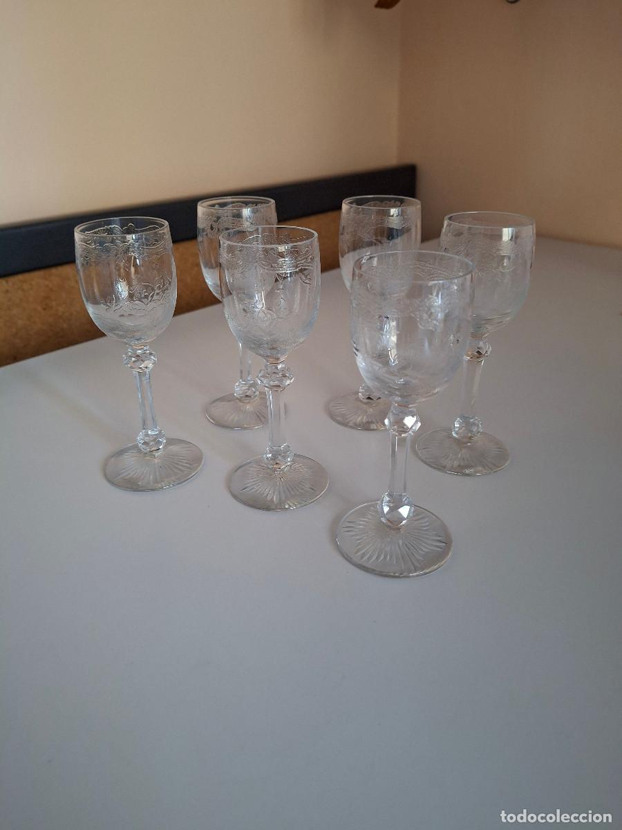 Antig&uuml;edades: Copas cristal talladas - Foto 1