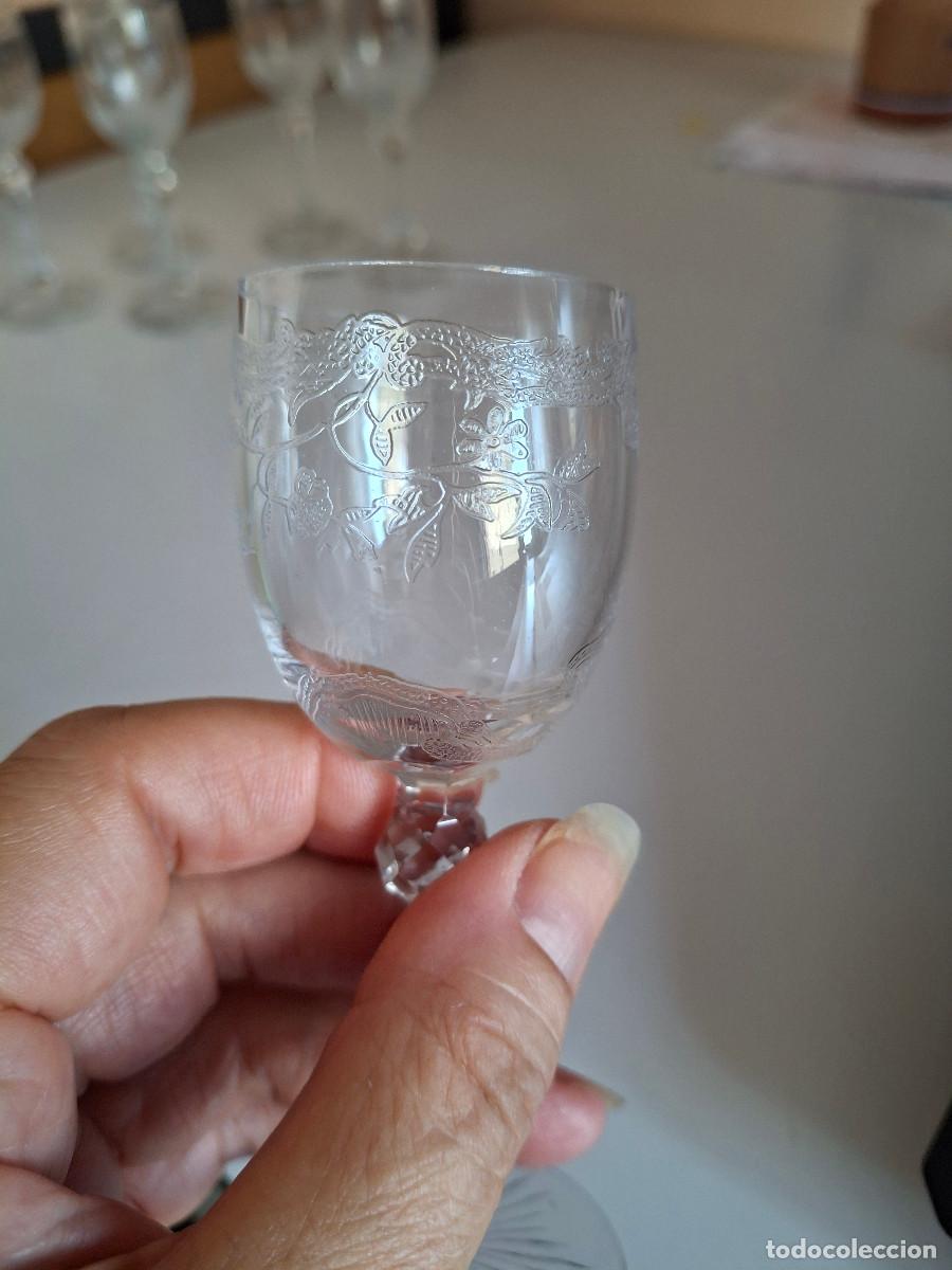 Antig&uuml;edades: Copas cristal talladas - Foto 2
