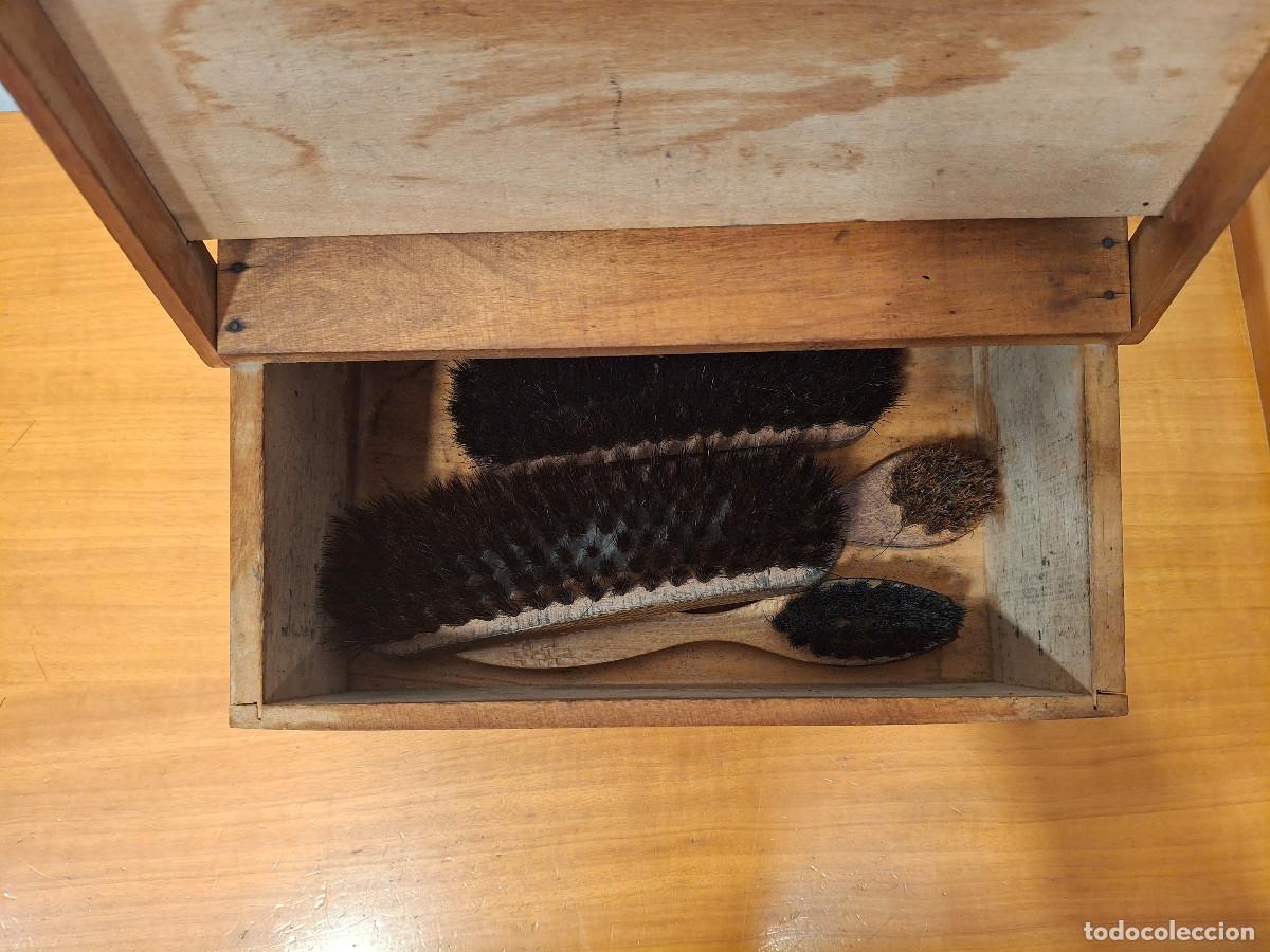 Antig&uuml;edades: Caja de madera para zapatos - Foto 3