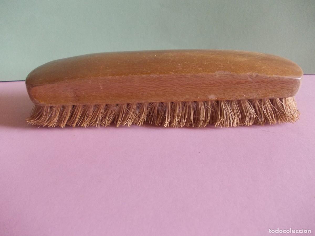 Antig&uuml;edades: Cepillo vintage madera cerdas naturales limpieza antigua hogar r&uacute;stico colecci&oacute;n decoraci&oacute;n