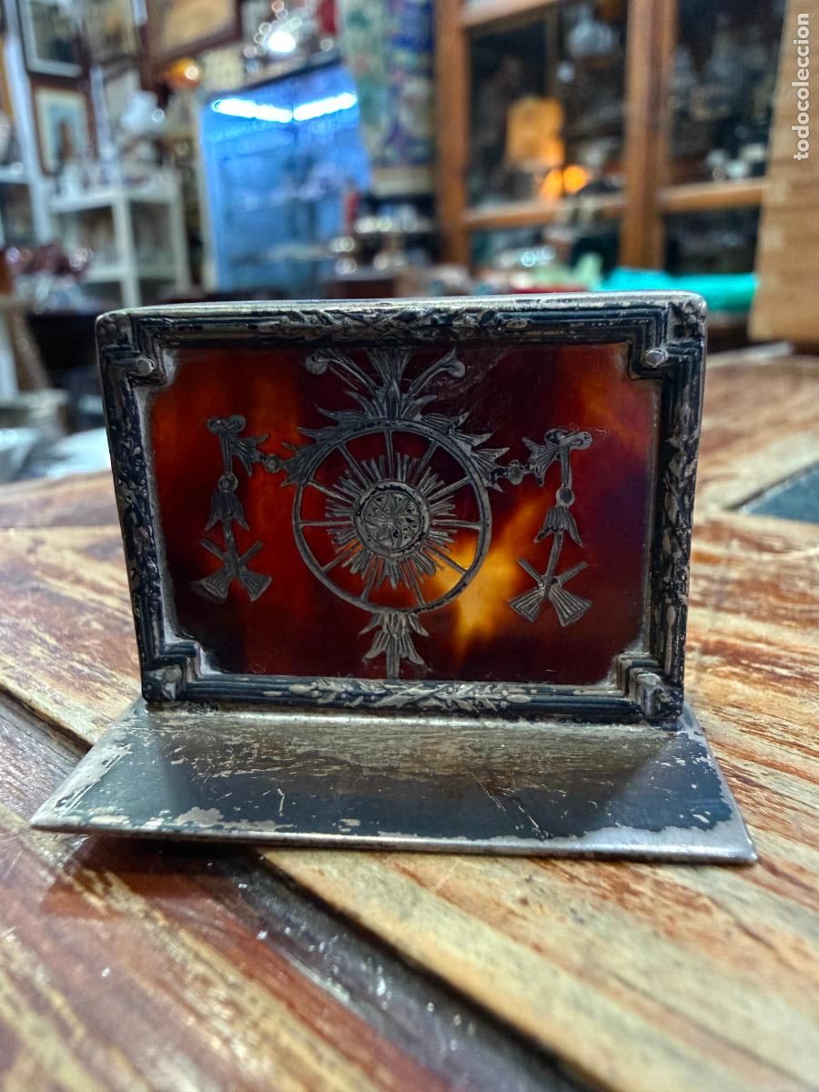 Antig&uuml;edades: ANTIGUO TARJETERO EN CAREY Y PLATA DE LEY CONTRASTADO - MEDIDA 4X3X2,5 CM