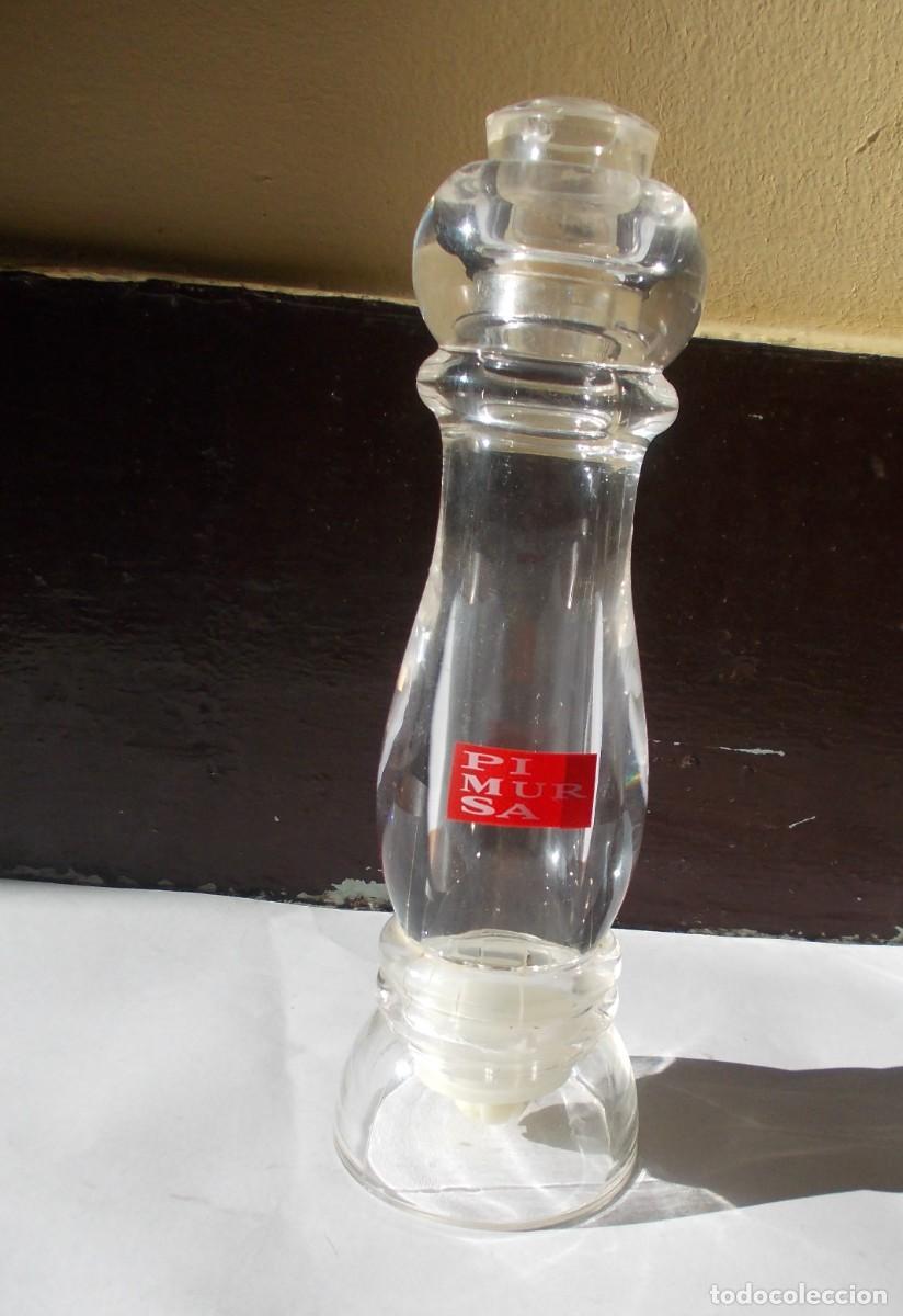Antig&uuml;edades: Molinillo de pimienta PIMURSA pl&aacute;stico transparente pimentero vintage cocina condimentero
