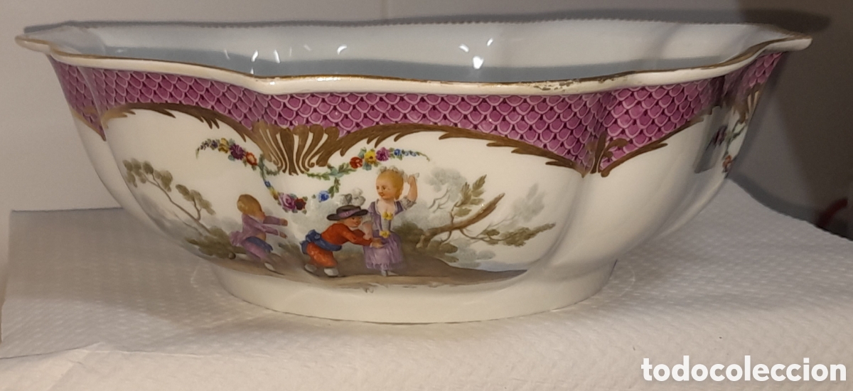 Antig&uuml;edades: Centro de mesa de porcelana Meissen