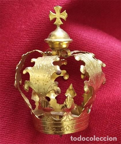 Antiquit&eacute;s: Corona de metal para imagen religiosa