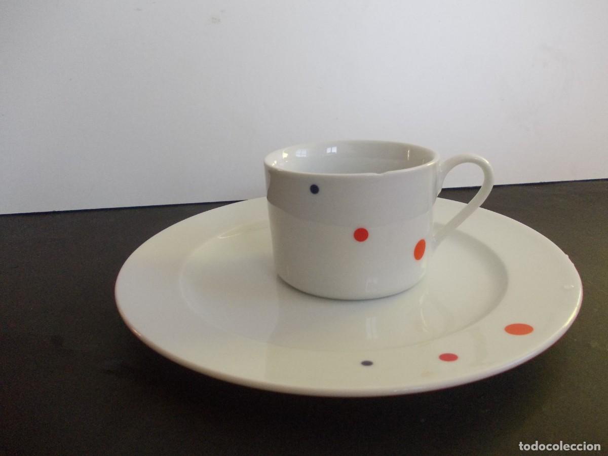 Antiguidades: Taza y plato REPSOL YPF Irabia cer&aacute;mica vajilla corporativa empresa menaje promocional