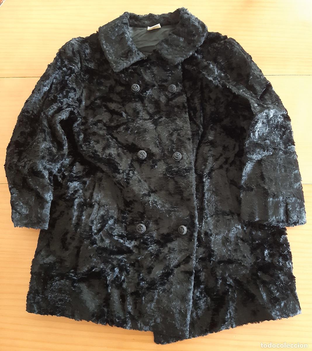 Antig&uuml;edades: ABRIGO DE ASTRAC&Aacute;N 3/4 - COLOR NEGRO - A&Ntilde;OS 50-60