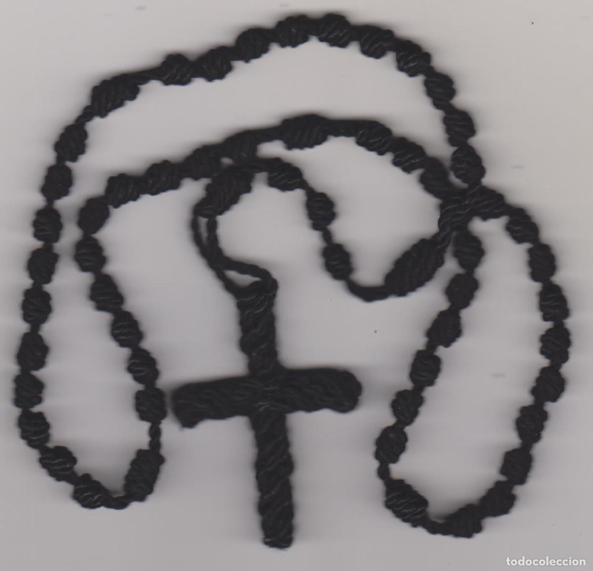 Antiquit&eacute;s: ANTIGUO ROSARIO EN CORD&Oacute;N TRENZADO - PERFECTO ESTADO