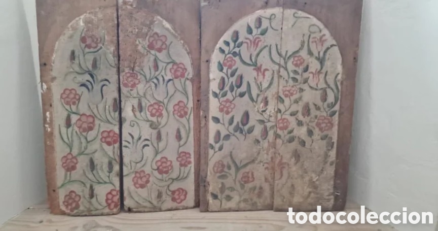 Antig&uuml;edades: Pareja de fragmentos de retablo. - Foto 3