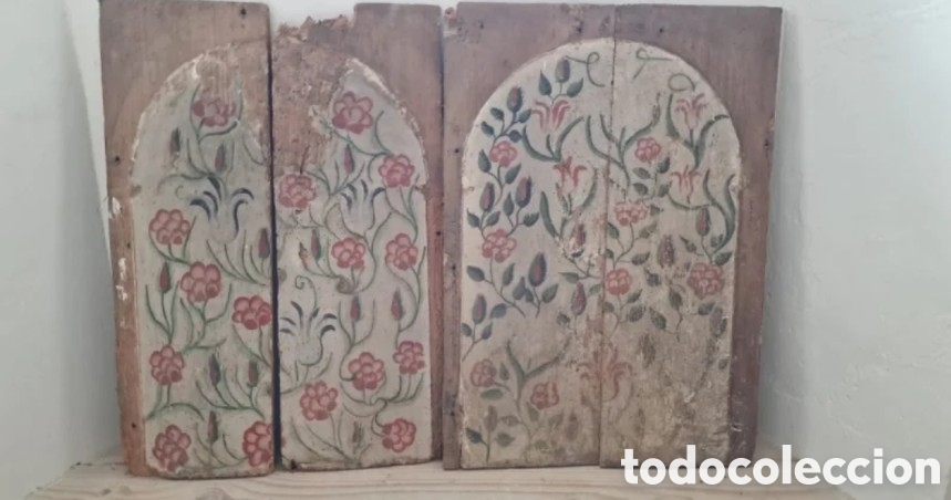 Antig&uuml;edades: Pareja de fragmentos de retablo. - Foto 1