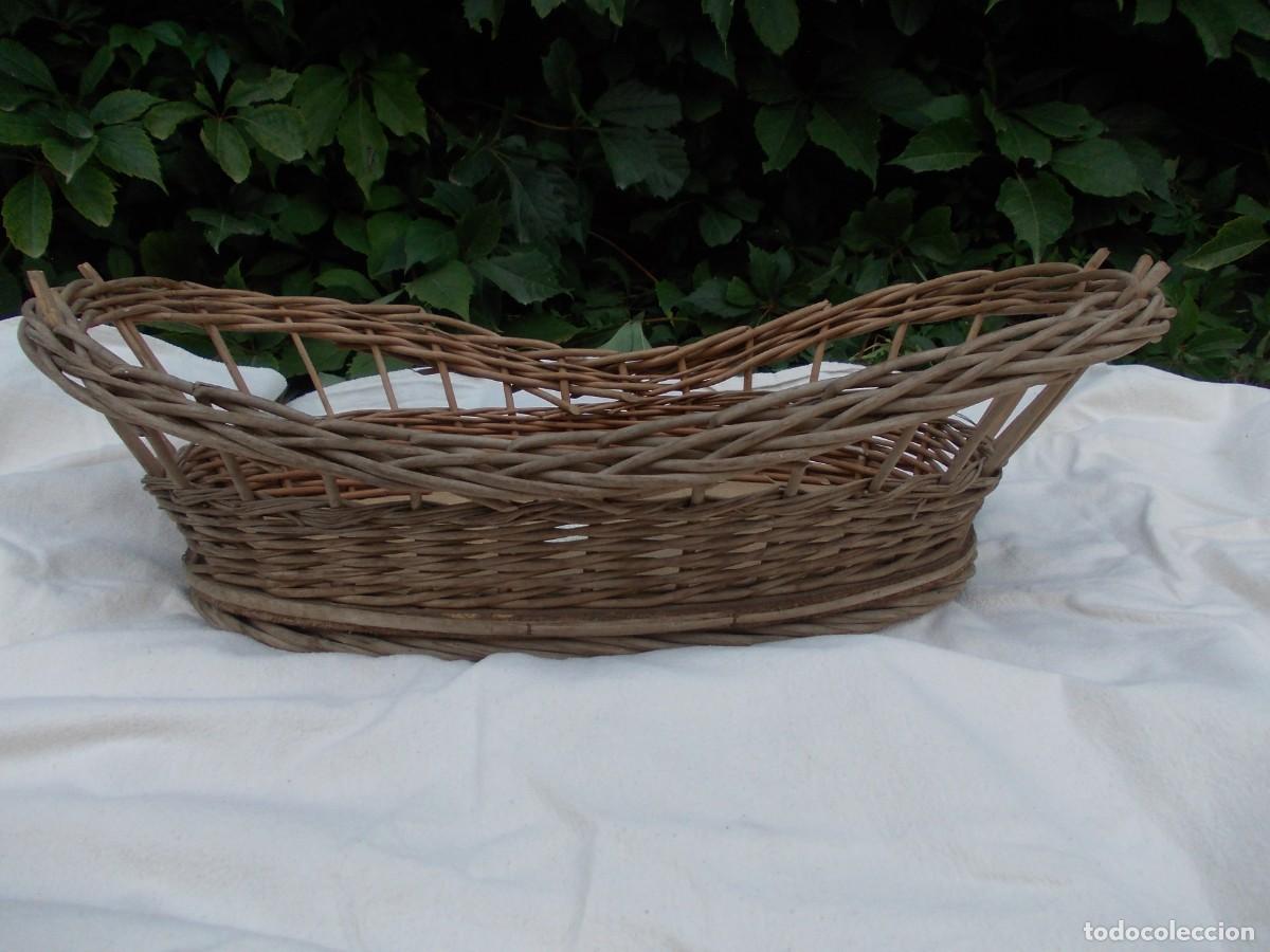 Antiquit&auml;ten: Cesta de mimbre artesanal ovalada cesta r&uacute;stica decoraci&oacute;n natural cester&iacute;a cl&aacute;sica