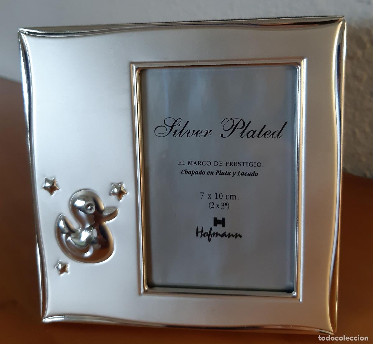 Antiquit&auml;ten: PORTAFOTOS INFANTIL - SILVER PLATED - HOFMANN - PERFECTO ESTADO