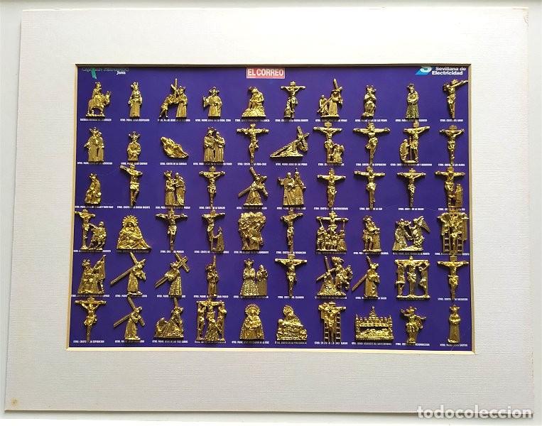 Antig&uuml;edades: Cristos de las Hermandades de Penitencia de Sevilla. El Correo. Semana Santa. Completa 60 insignias