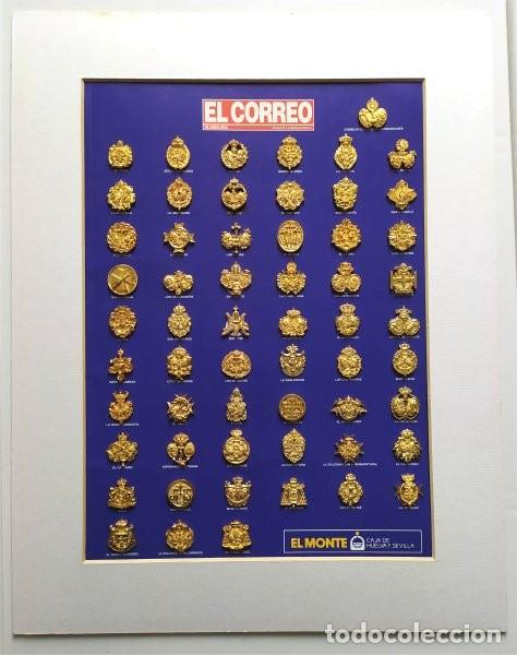 Antig&uuml;edades: Her&aacute;ldica de las Hermandades de Penitencia de Sevilla. Semana Santa. Colecci&oacute;n completa 58 insignias