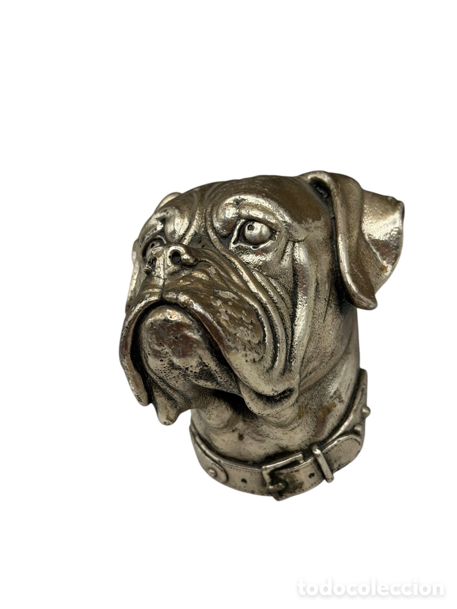 Antiquit&eacute;s: Figura de Perro Plateado