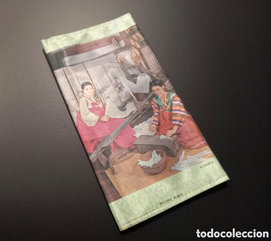 Antiques: Cartera coreana vintage escenas tradicionales 70s