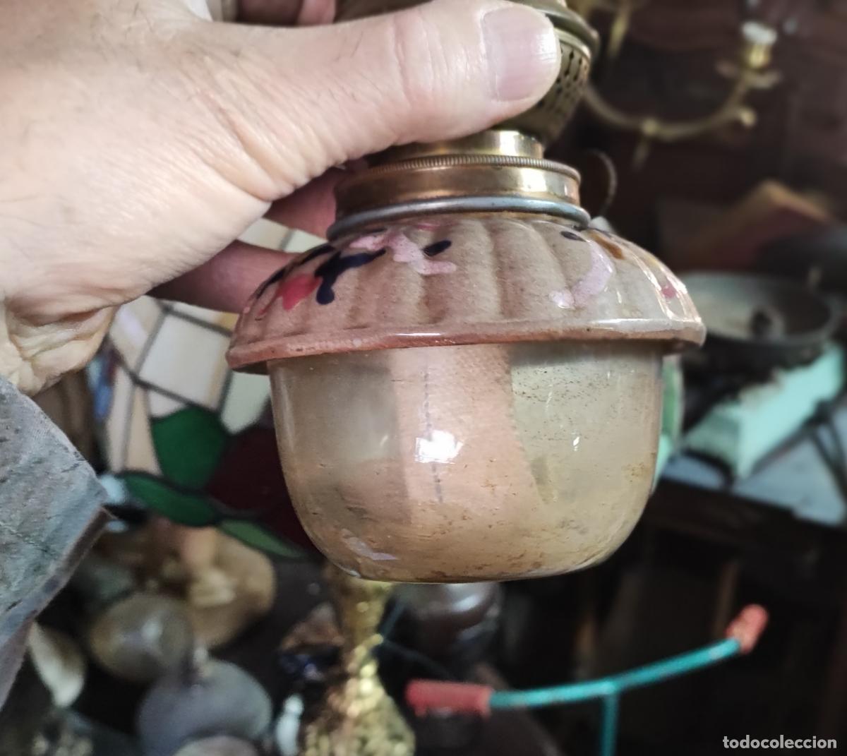 Antig&uuml;edades: LAMPARA DE TECHO QUINQUE MODERNISTA - Foto 10
