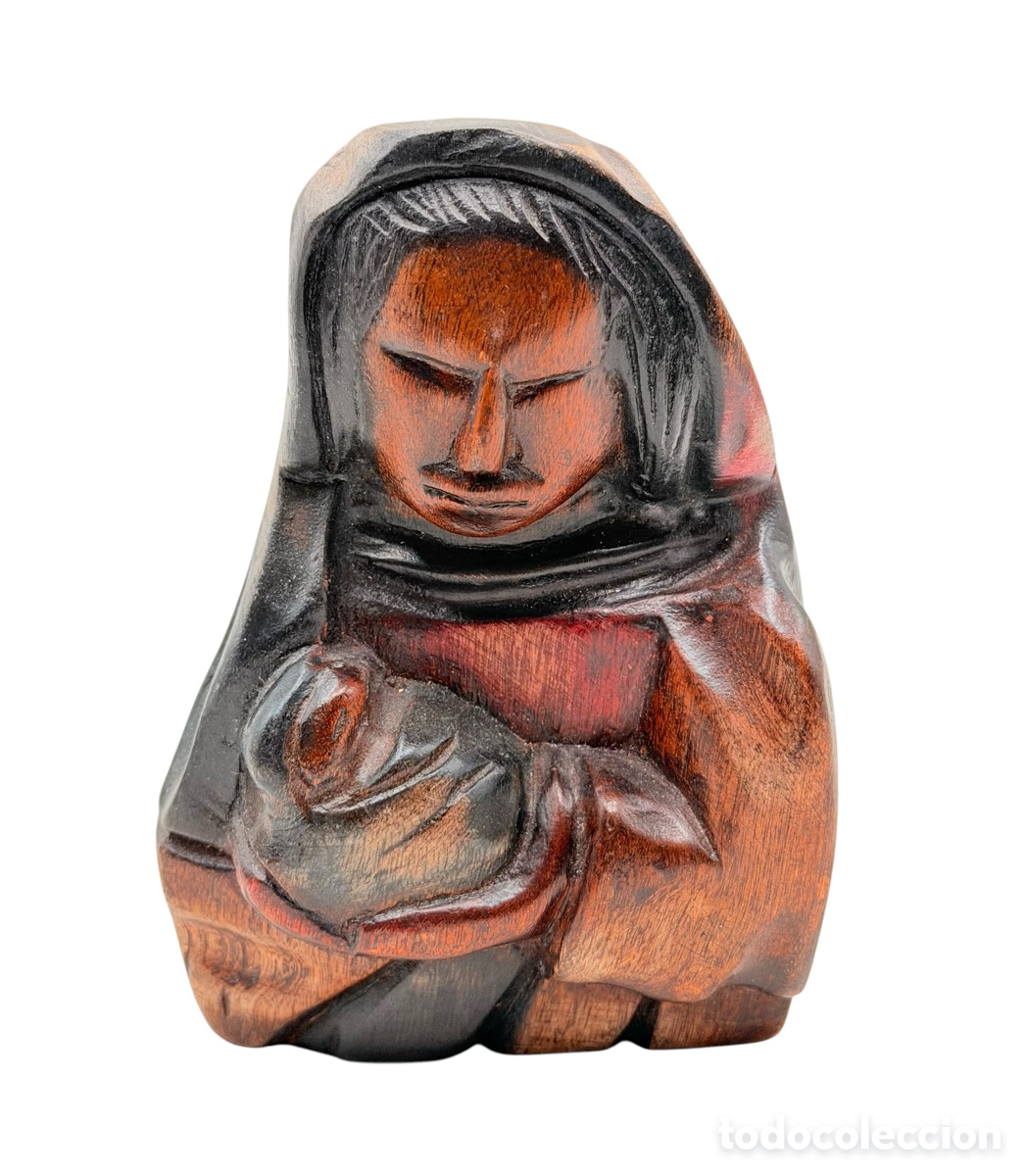 Antiques: Talla de La Virgen en Madera