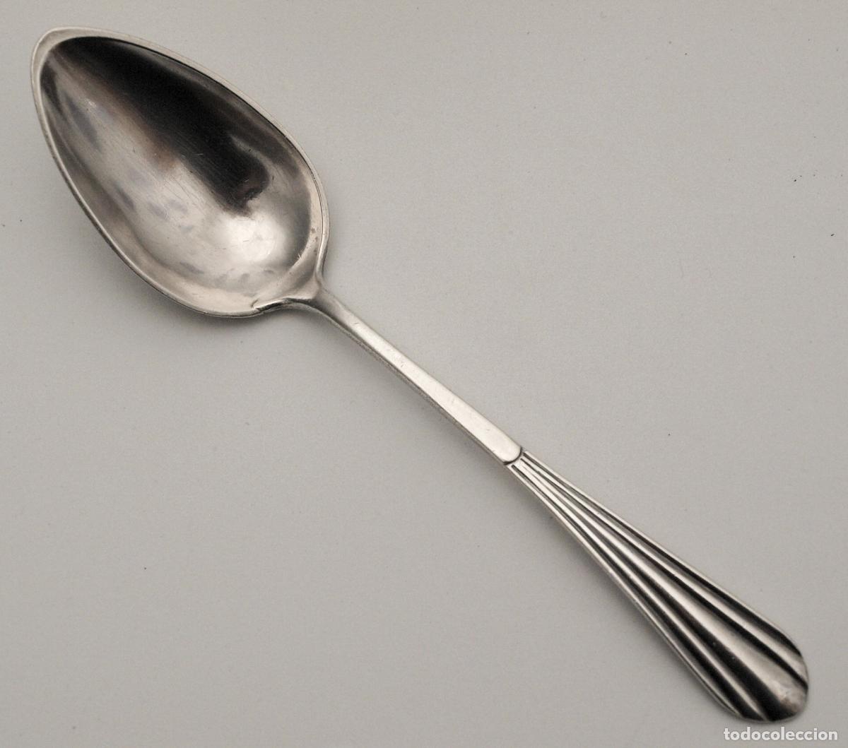 Antiguidades: CUBIERTO CUCHARA DE PLATA DE LEY CONTRASTADA. 51,5 GRAMOS. 19,5 CM LARGO APROX.VER FOTOS Y DESCRIPCI