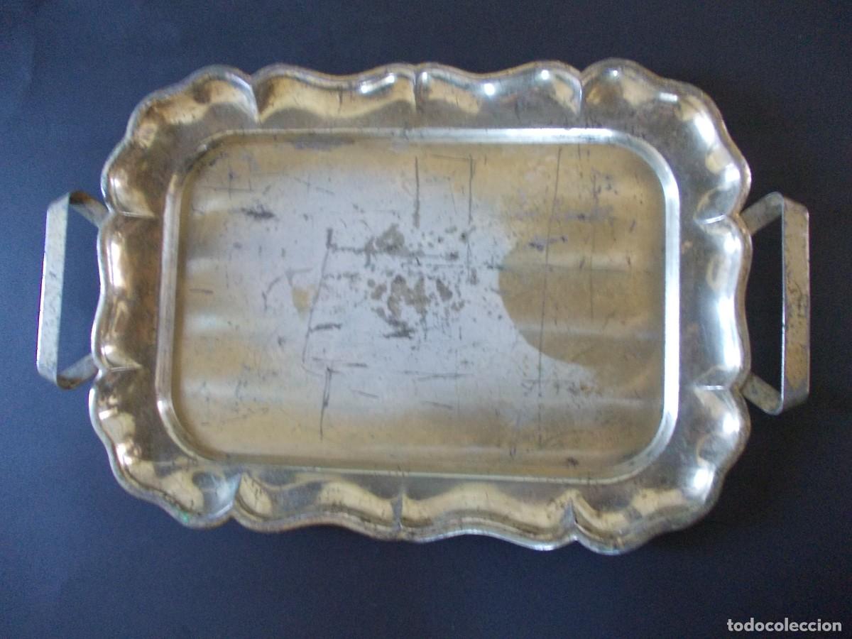 Antig&uuml;edades: Bandeja met&aacute;lica vintage bandeja antigua metal decorativo pieza retro