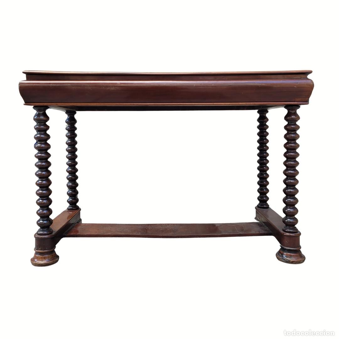 Antig&uuml;edades: Consola en madera de caoba, William IV, circa 1840 &ndash; Reino Unido