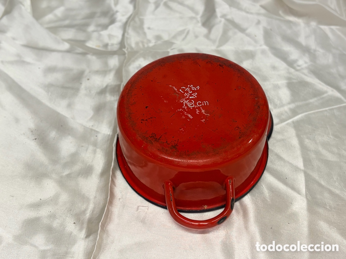 Antig&uuml;edades: Antigua olla peque&ntilde;a de esmalte - Foto 4