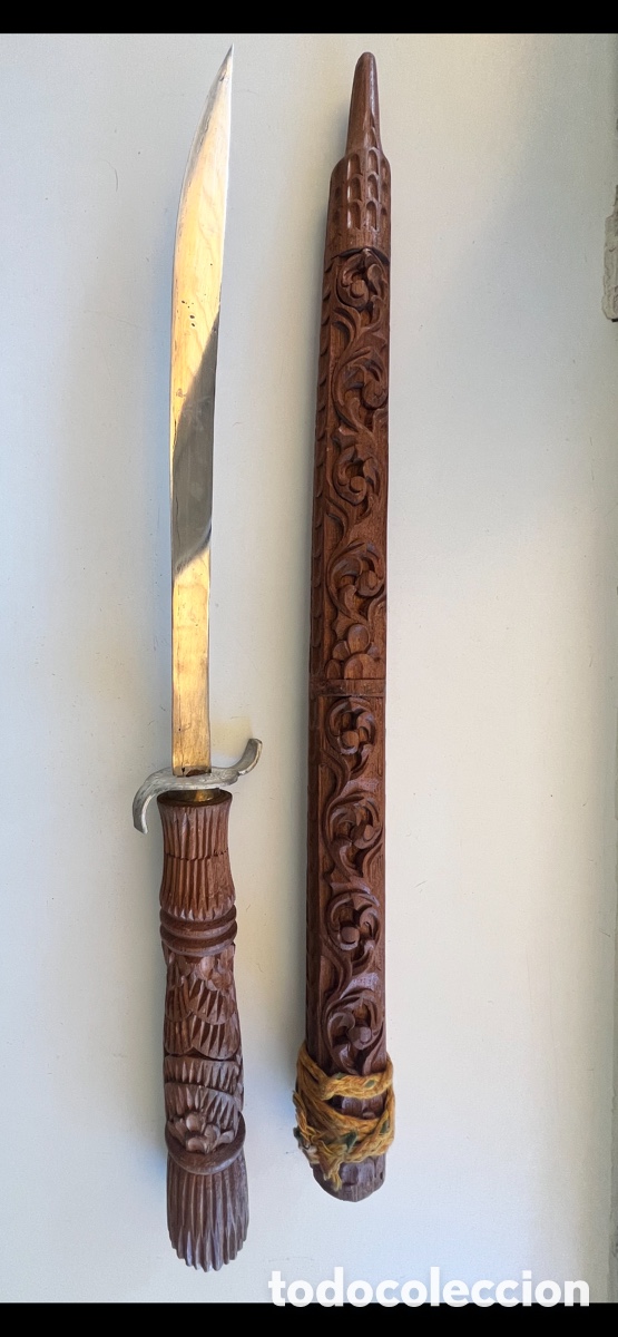 Antig&uuml;edades: Espada Dha Birmana con funda - Foto 1