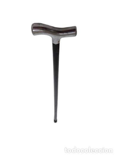 Antiques: Bast&oacute;n de Paseo - Empu&ntilde;adura Met&aacute;lica Plateada