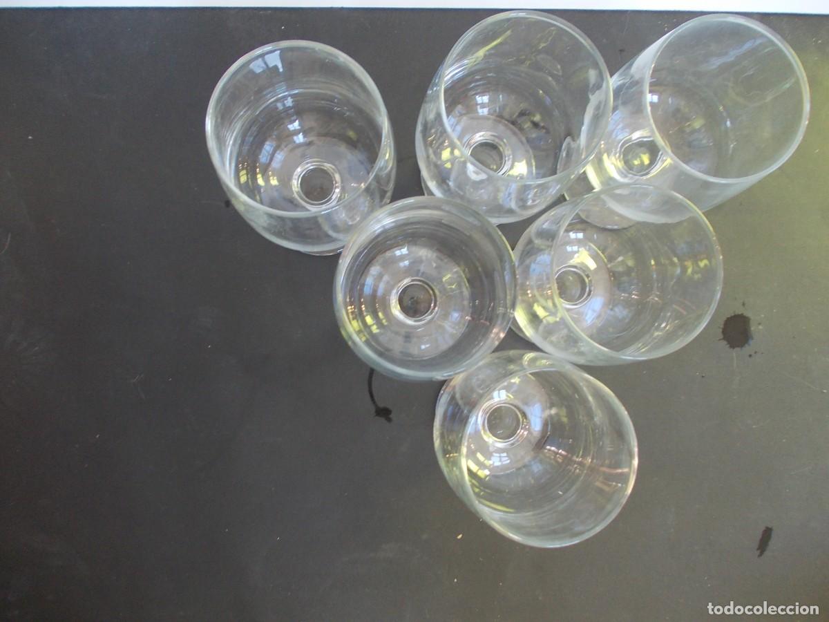 Antig&uuml;edades: Lote 6 copas cristal vintage transparentes copa vino colecci&oacute;n mesa elegante