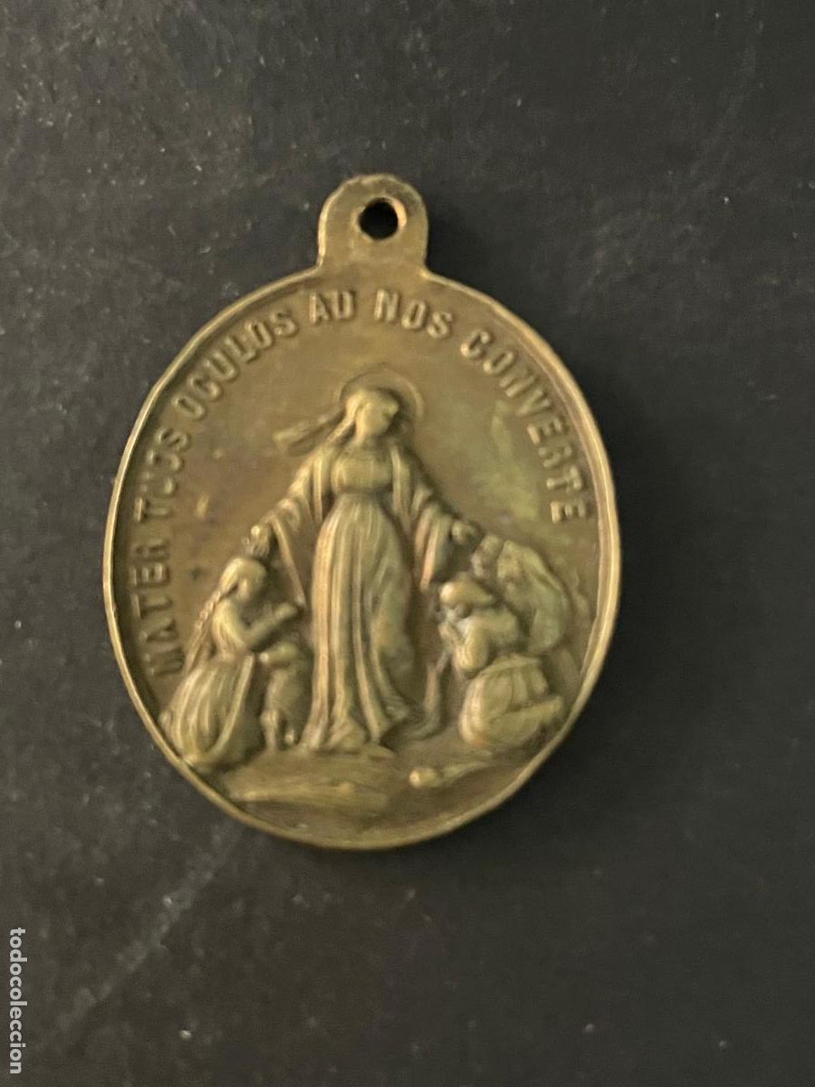 Antiquit&eacute;s: MEDALLA ANTIGUA A DOBLE CARA - HIJAS DE LA INMACULADA CONCEPCI&Oacute;N